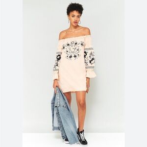 Free People Fleur De Jour Embroidered Dress sz M